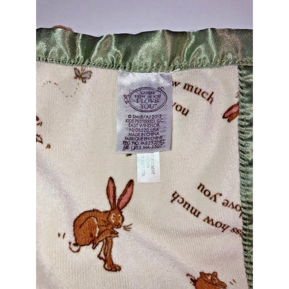 Guess How Much I Love You Bunny Security Blanket LOVEY Kids Preferred Green Tan - Picture 8 of 12